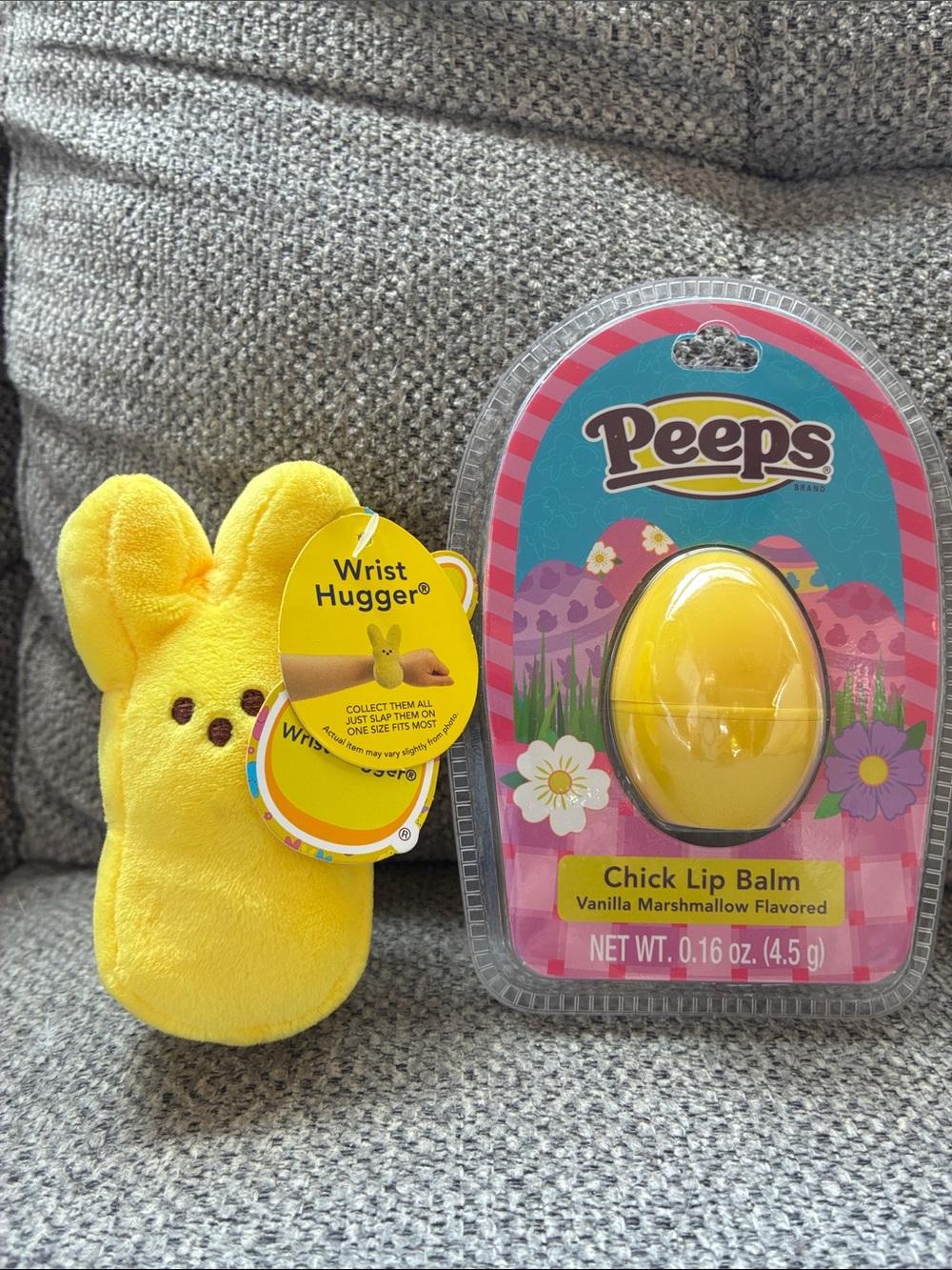 Peeps Kids Yellow Chick Lip Balm with Plush Wrist Hugger